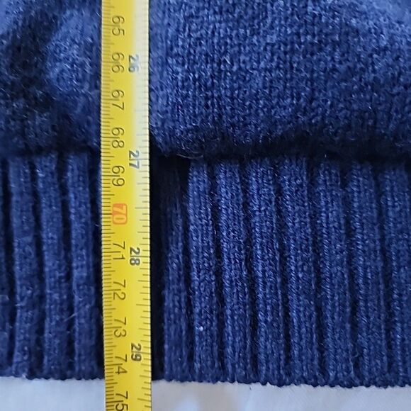 Duluth Trading Mens Windproof Full Zip Sweater Jacket Shetland Wool Navy Size XL - Picture 5 of 8